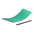 thumbnail image 2 of S SERENABLE Water Float Mat Raft 150cmx55cmx2.2cm Roll up Mattress for Adults Beach Play Green Blue, 2 of 9