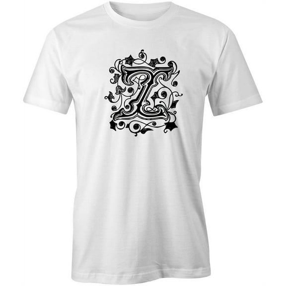 Letter Z T-Shirt | Decorative Alphabet White Tee Gift