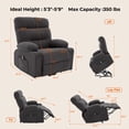 thumbnail image 2 of GASEE Power Lift Electric Recliner Chair for Elderly - Heavy Duty Safe Reclining Mechanism, Fabric Sofa for Living Room,Dark Grey, 2 of 11