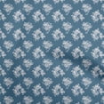 thumbnail image 1 of oneOone Georgette Viscose Teal Blue Fabric Floral Diy Clothing Quilting Fabric Print Fabric By Yard 42 Inch Wide, 1 of 4