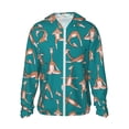 thumbnail image 2 of Uemuo Giraffes Doing Various Yoga Pattern Women's Full Zip UPF 50+ Sun Protection Hoodie Jacket Long Sleeve Sun Shirt Hiking Outdoor Performance with Pockets-3X-Large, 2 of 9