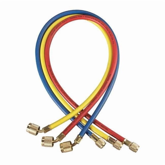 Yellow Jacket Hose, 26 in L,Blue/Red/Yellow,800 psi 22985