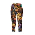 thumbnail image 4 of BiZtdJrK Cropped Leggings for Women 2025 Halloween Costumes Casual Milk Silk High Waisted Yoga Capri Pants Trendy Graphic Print Tummy Control Legging Capris Sales of The Day Clearance, 4 of 5