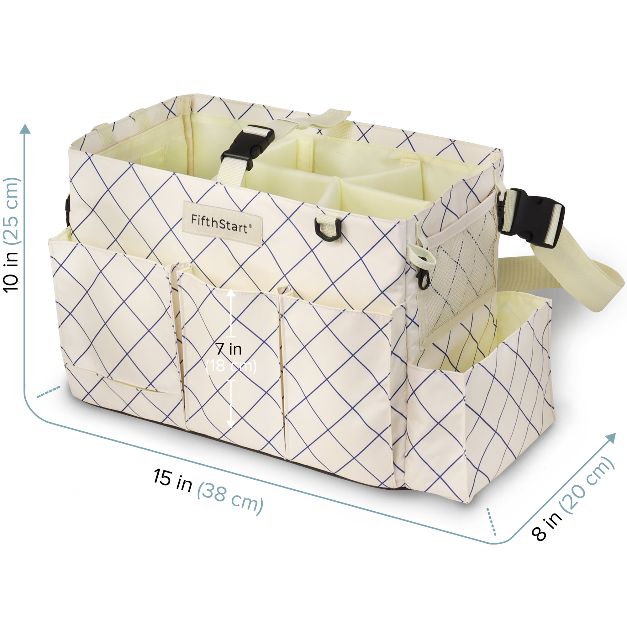 LoDrid Large Wearable Cleaning Caddy Bag with Detachable Divider