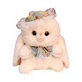 thumbnail image 1 of Conejo de dibujos animados de 25cm con sombrero de encaje Floral, peluche suave con forma de conejo, regalo para dormir, 1 of 4