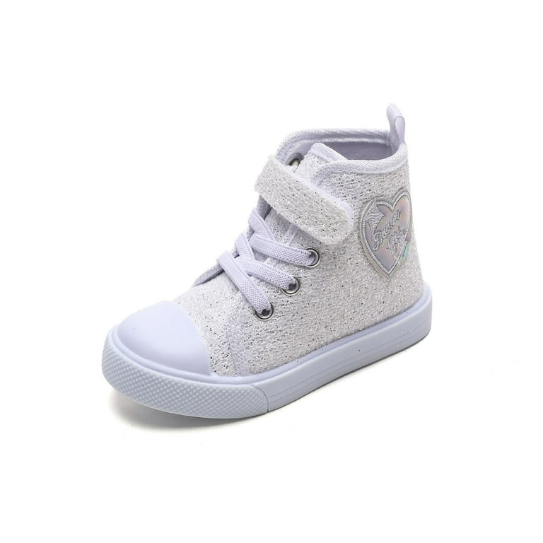 LIIPEE Girls Boys Sneakers Closed Toe Non- High Top Canvas Shoes