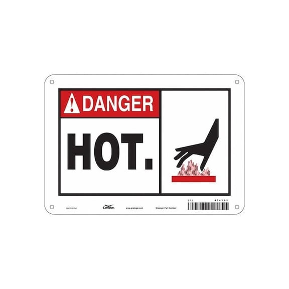 Condor Danger Sign,10" W x 7" H,0.032" Thick, 474Y95 474Y95