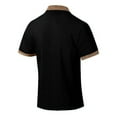 thumbnail image 5 of ZQUUVOU Men's T-Shirt Henley Turndown Collar Solid Color Short Sleeve Casual Loose Button Pocket Blouse (Black,M), 5 of 8