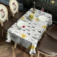 thumbnail image 5 of Multicolor Christmas Pattern Rectangle Tablecloth 60"x102",Waterproof Polyester Rectangle Table Cloth, Wipeable Spillproof Polyester Tablecloth for Dining, Camping, Indoor and Outdoor, 5 of 6