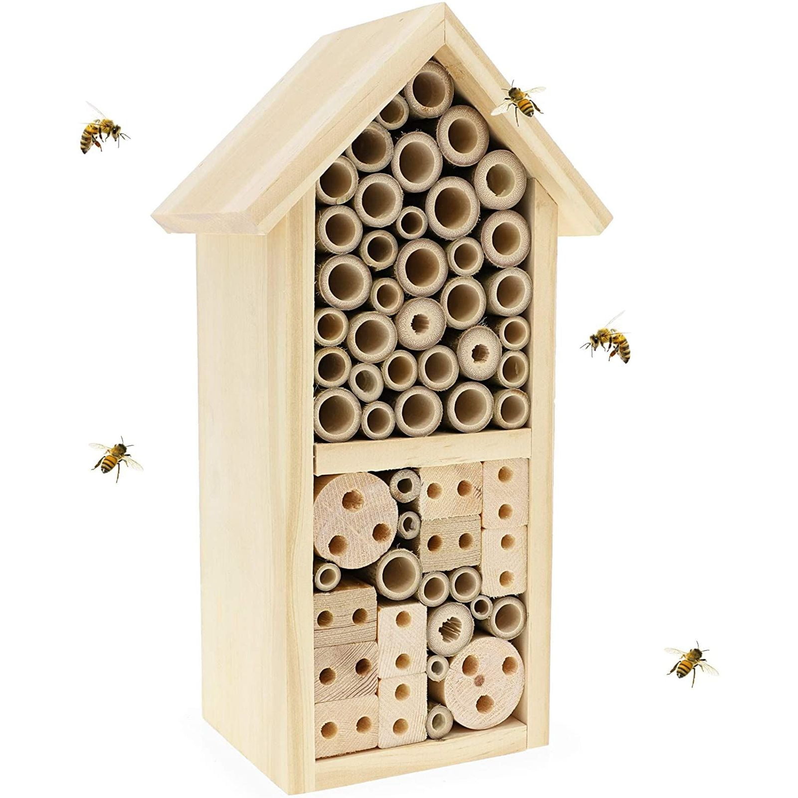 Dark Green Insect House Hive 5.65 x 10.5 x 4 In Mason Bee Houses for Garden