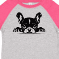 thumbnail image 4 of Inktastic Peeking French Bulldog Boys or Girls Toddler T-Shirt, 4 of 5