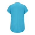 thumbnail image 5 of T Shirts for Women Summer Lightweight Short Sleeve V Neck Collared Tshirts Dressy Casual Office Work Shirt, 5 of 9
