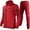 Red, variant on Mens Track Suits 2 Piece Set Hooded Pullover and Pants Elastic Waist Sportswear Sets, S