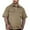 Khaki, variant on Ulitacool Shirts For Men Short Sleeves Double Pocket Solid Color Baggy Shirt With Pocket Soft Wear 2Xl Khaki