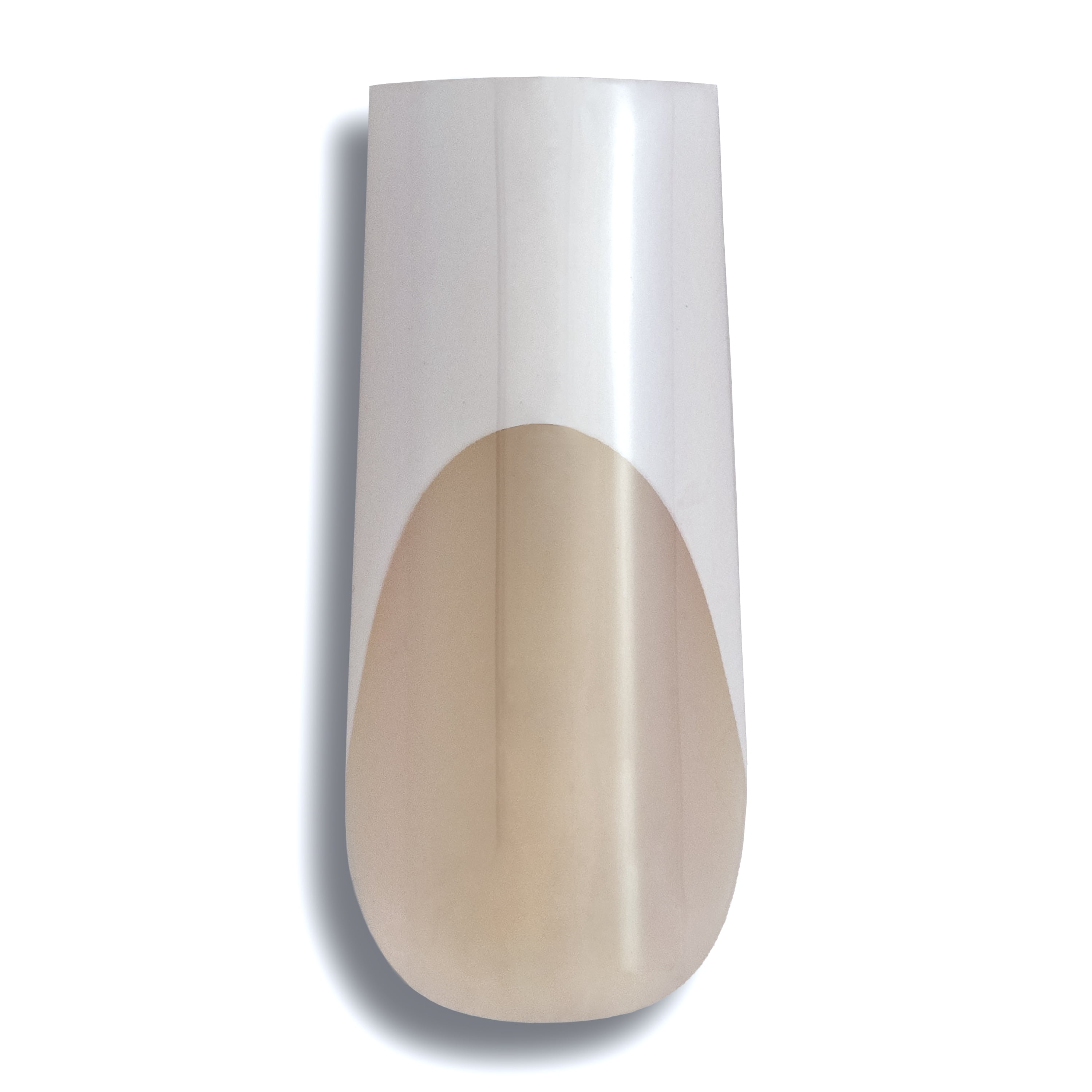 PaintLab Long Square Press On Nails, French Chrome, White French Tip, 30 Count