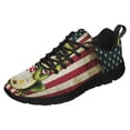 thumbnail image 2 of Frog American Flag Running Shoes Sneakers Mesh Black Size 8.5, 2 of 5