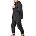 thumbnail image 4 of SAYFUT Men's Big And Tall Zipper Shell Windbreaker Jacket with Hooded Jackets, 4 of 8