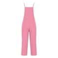 thumbnail image 6 of Women Casual Loose Wide Leg Jumpsuit Sleeveless Spaghetti Strap Romper with Pockets, 6 of 8