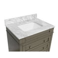 thumbnail image 3 of Eleanor 30" Bathroom Vanity with Weathered Gray Cabinet and Carrara Marble Top, 3 of 6