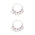 thumbnail image 1 of Guardurnaity Collar colorido para mujer, exquisita decoración colgante, collares brillantes para mujer, joyería, colgante para el cuello, Rojo 2piezas, 1 of 6