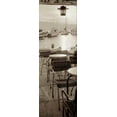 thumbnail image 2 of Blaustein, Alan 9x18 White Modern Wood Framed Museum Art Print Titled - Portofino Caffe - 1, 2 of 4