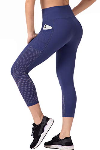 High Waist Workout Capris Leggings w 