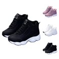 thumbnail image 2 of NOKIO Women's Platform Sneakers Warm Sport Shoes with Thick Fl𝖾𝖾c𝖾 Li𝗇𝗂ng, So𝗅id Color Ankle B𝗈𝗈𝑡𝑠 Comfortable Non S𝗅ip Athlet𝗂c Shoes Fashion 𝖫a𝖼e Up Walking Shoes, 2 of 9