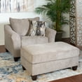 thumbnail image 6 of Roundhill Furniture Camero Pillowback 4-Piece Sofa Set, Fabric, Platinum Gray, 6 of 14