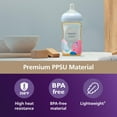 thumbnail image 2 of Biberones AVENT PPSU Natural de 270 ml con tetinas de flujo medio, 2 of 7