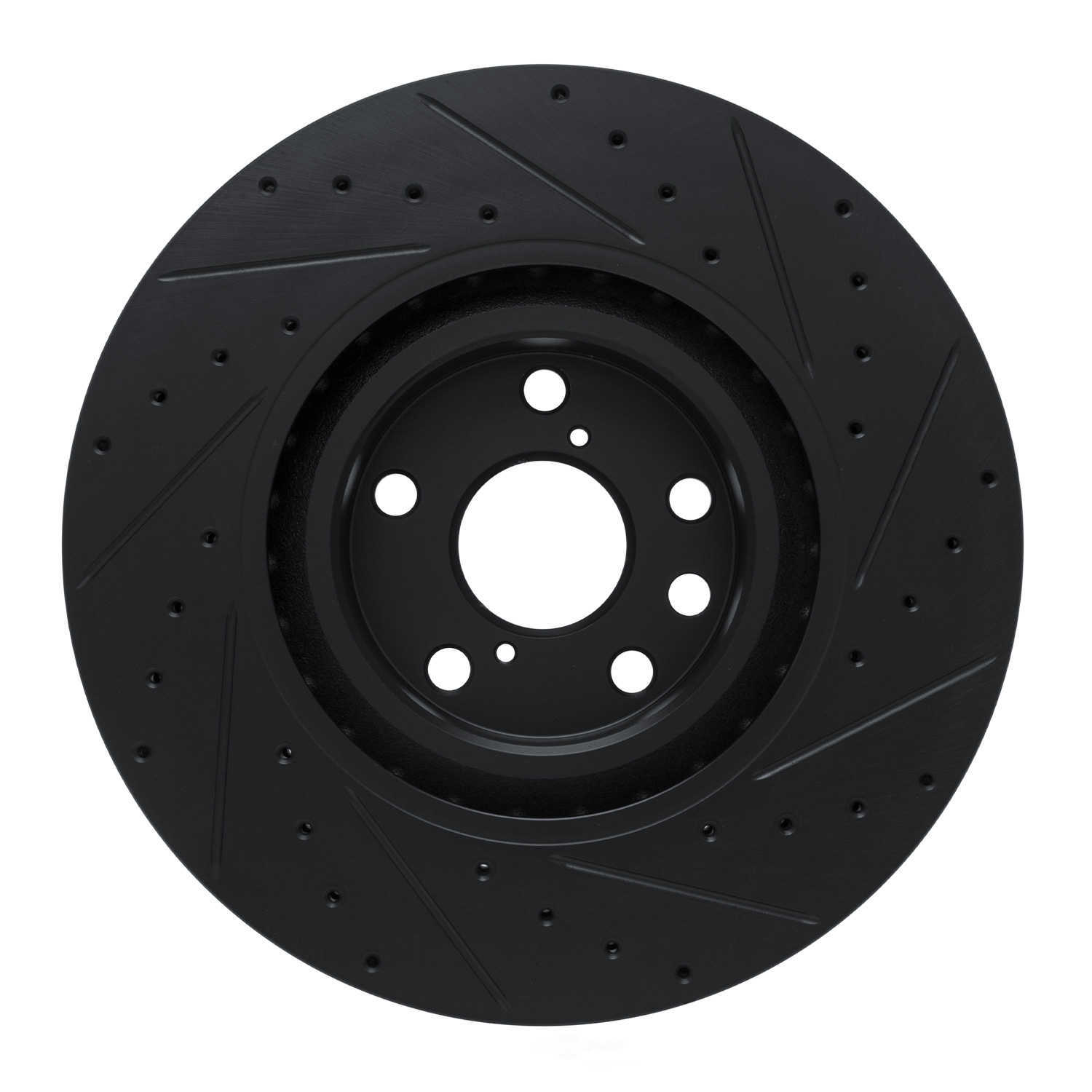 Dynamic Friction Company 633-75054D DFC Brake Rotor - Drilled And Slotted - Black
