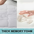 thumbnail image 4 of Buganda Memory Foam Bathroom Rugs, Ultra Soft and Absorbent Bath Mat, Thick Bath Rug for Bathroom Floor, 24x16, White, 4 of 10