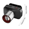 thumbnail image 3 of Induction Headlamp USB Rechargeable Flashlight | Telescopic Focus Zoom | Stepless Dimming | Multiple Lighting Modes | 1800mAh Li-ion Battery | Outdoor Camping Hiking Emergency | 3.14x1.77in, 3 of 7