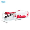 thumbnail image 3 of TAPDRA Mini Sewing Machine Handheld Complete Kit Dual Power AA DC Simple Use Travel Mending Beginner DIY Craft Red Plastic Metal, 3 of 8