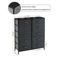 thumbnail image 2 of Waytrim Modern Dresser and Chest of 10 Drawers Storage Tower Steel Frame Closet Fabric Cabinet Organizer in Home for Bedroom Gray, 2 of 9