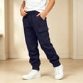 thumbnail image 5 of KICILVS Boys Cargo Jogger Pants with Utility Pockets Soft Fleece Cuffed Elastic Waist Sweatpants for Everyday Activities and Play 5-15 Years, 5 of 9
