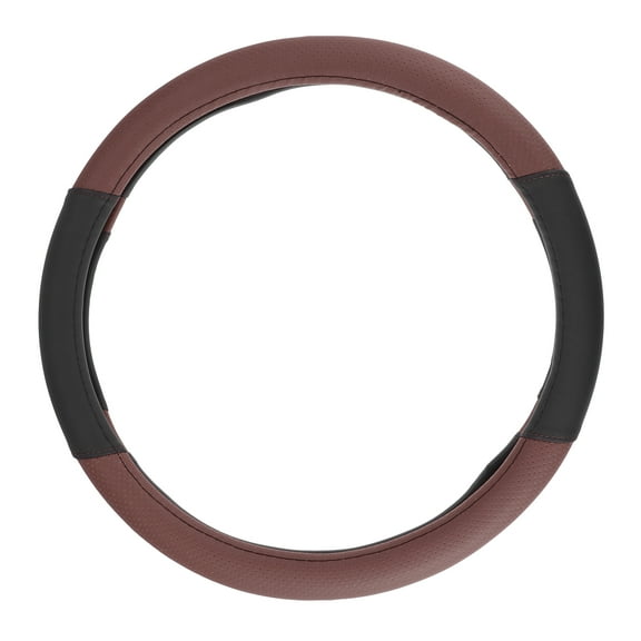 Motoforti Steering Wheel Cover for Car Truck Universal Car Accessories Faux Leather Black Wine Red