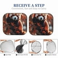 thumbnail image 6 of Daiia Red Panda Autumn Branches 2PCS Car Windshield Sun Shade, Foldable Sun Shield for Car Front Window, Auto Sun Blocker Visor Protector Universal for Truck SUV Pickup-Medium, 6 of 7