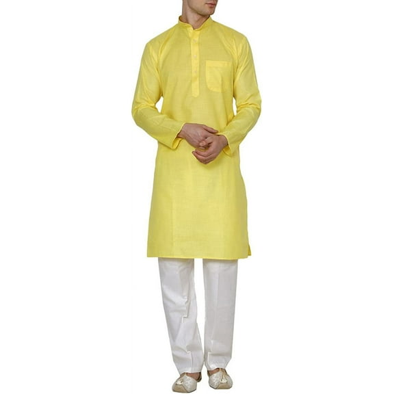 Royal Kurta Men's Basic Wear Khadi Linen Kurta Pyjama Set
