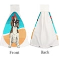 thumbnail image 4 of Hanging Towels 1 Pcs, Dish Towels Beagle Dog Wearing Sunglasses and Retro Bow Absorbent Hand Towels with Hanging Loop Washcloth for Bathroom Kitchen, 4 of 6