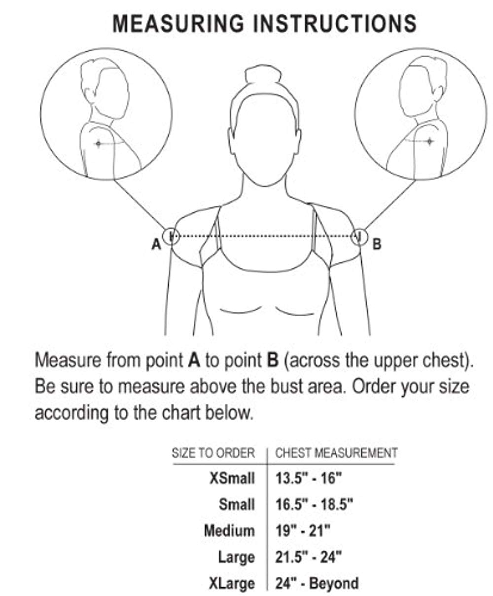 Str8-n-Up Complete Medical Posture Support, Large, Solid Black, 1 lb. – Aid in Posture Alignment of Shoulders and Back