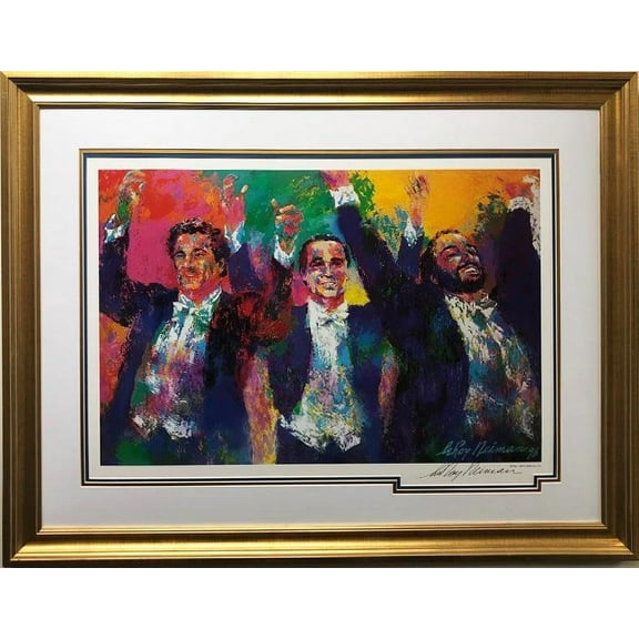 LeRoy Neiman "THE THREE TENORS" Hand Signed Custom Framed Generic
