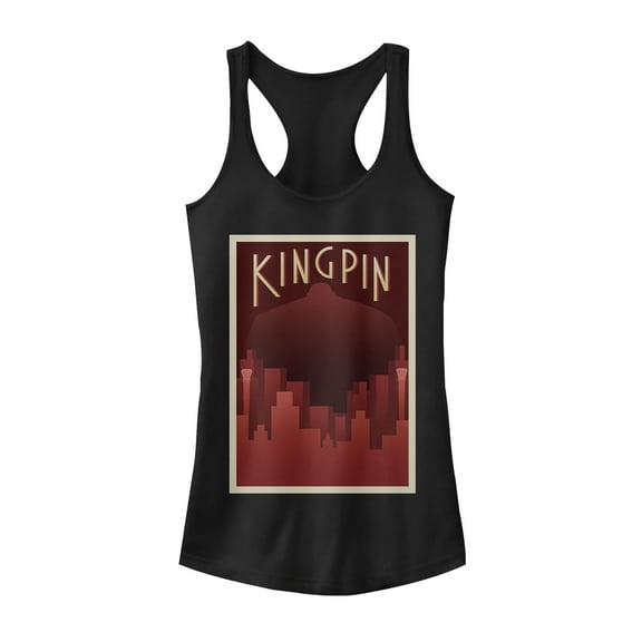 Junior's Marvel Kingpin Wilson Fisk Racerback Tank Top Black 2X Large