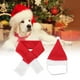thumbnail image 2 of Lindo mascota perro Santa sombrero bufanda Collar cumpleaños Navidad disfraz para cachorro gatito mascotas pequeñas, 2 of 8