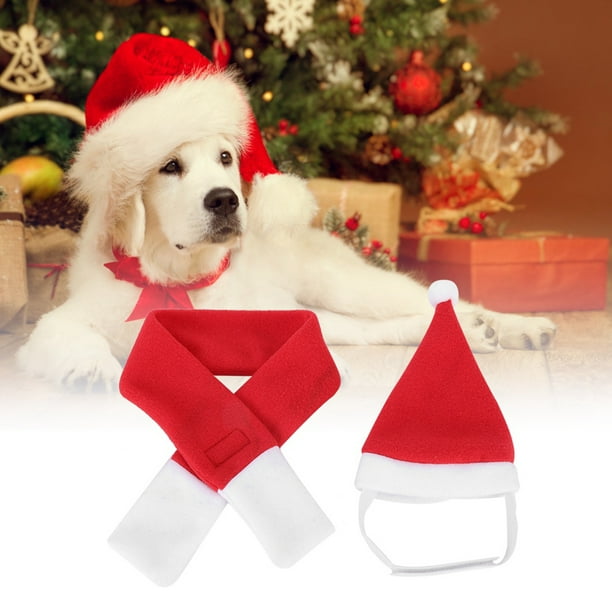Gorro de Papá Noel para Perro, Lindo Disfraz de Navidad para Mascotas de Papá Noel para Perros y Mascotas, Bufanda con Gorro de Papá Noel para Mascotas, máxima confiabilidad Jadeshay A
