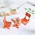 thumbnail image 4 of Juego de comedor de jardín de playa para 1/12 Sunnimix Casa de muñecas en miniatura, 4 of 8