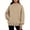 #04 Khaki, variant on Women's Funnel Neck Sweatshirt, Oversized Pullover Top, Relaxed Fit Casual Shirt for Vacation Work Leisure, White S