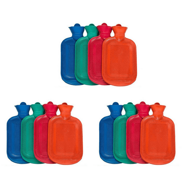 Thick Hot Water Bag Rubber Winter Warm Hot Water Bag Hand Warmer Girls Pocket Hand Feet Warm Water Bottle, 3 Pack 1000ML