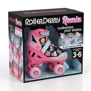 Roller Derby Girls Remix Quad Roller Skates with Patches Adjustable Sizes (3-6)