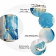 thumbnail image 5 of Abstract Art Shower Curtain Set ，Waterproof Fabric Shower Curtains Blue Ombre Marble Stone Gold Cracks Modern Shower Curtains for Bathroom,Bathroom Decor 72"x84", 5 of 6