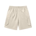 thumbnail image 3 of Homeyce Cargo Shorts for Men Elastic Waistband Drawstring Short Pants Lightweight Stretch Summer Casual Baggy Big & Tall Camo Cargo Pants Multi Pockets Twill Quick Dry Outfit,Brown 2XL, 3 of 4